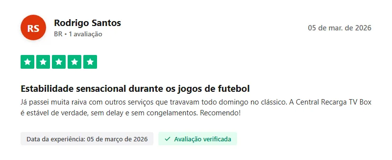 Comentário sobre qualidade de imagem e suporte rápido